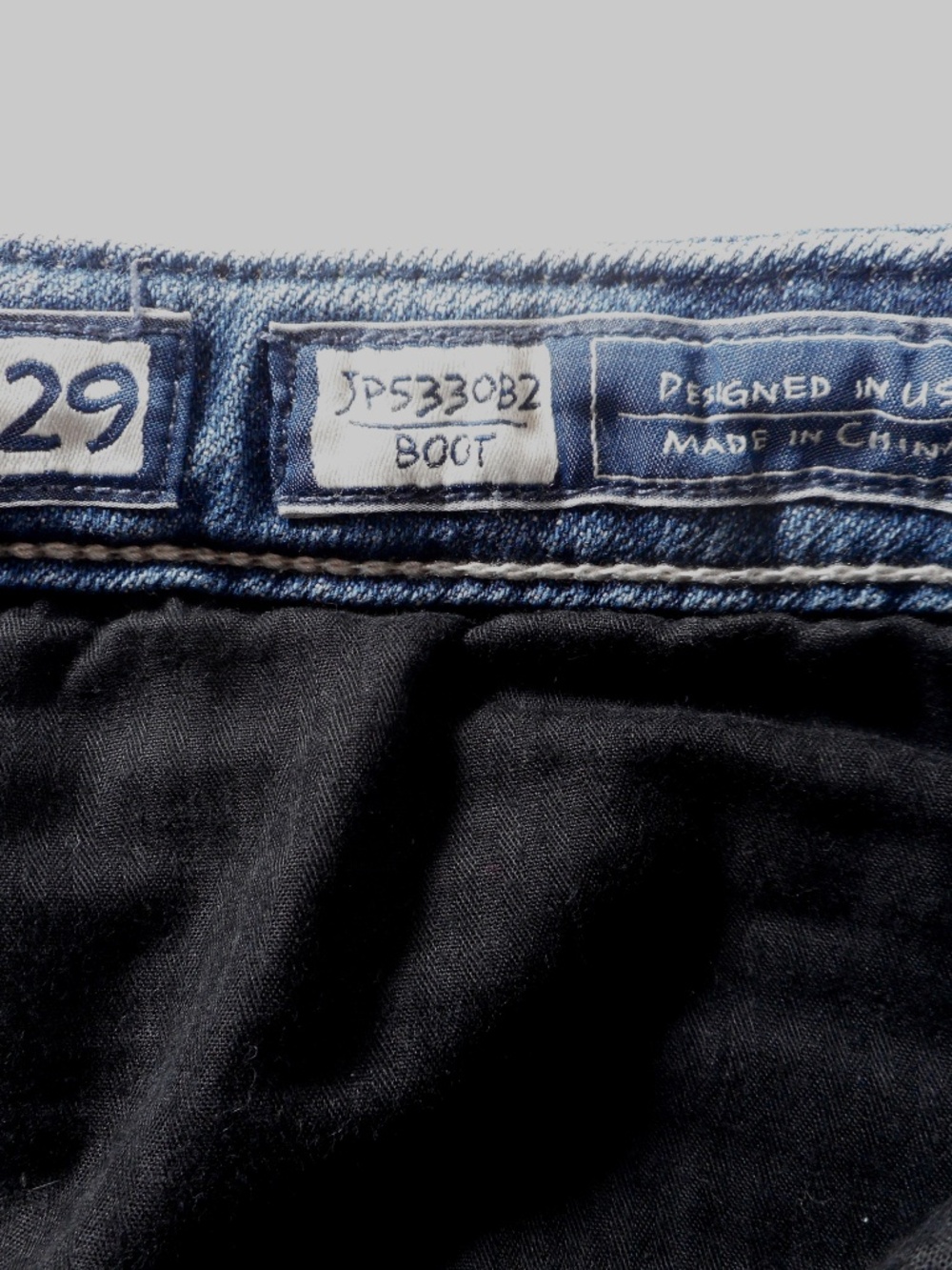 Miss Me Jeans Boot Cut Blue Denim 29 JP5330B2 Bejewel Wings Flap Distress 29x34 - Picture 5 of 15
